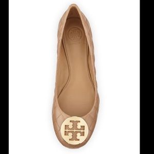 Tory Burch Quinn ballet flat 10M tan EUC!